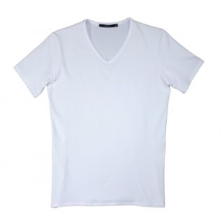 Camiseta cuello pico de hombre blanca | Vittorio Uniformes
