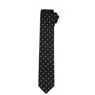 Corbata lunares negra