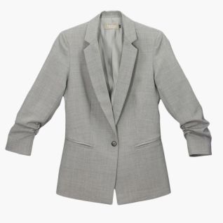Americana gris de mujer manga remangada
