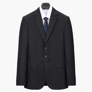 Americana de hombre tres botones negra - Vittorio Uniformes