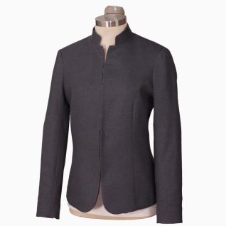 Americana gris marengo de mujer con cuello mao