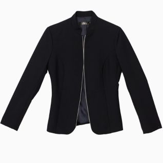 Chaqueta de vestir de mujer negra para recepcionistas