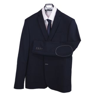 Blazer de hombre azul con coderas-Vittorio Uniformes