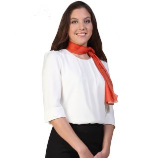 Blusa blanca mujer para azafatas o recepcionistas