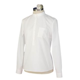 camisa blanca cuello mao mujer para camarera