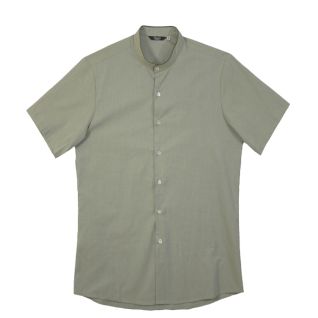 Camisa cuello mao verde de hombre manga corta | Vittorio Uniformes