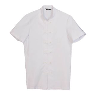 Camisa estilo oriental hombre blanca para centros de spa y masajistas