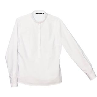 Camisa polo mujer blanca cuello mao