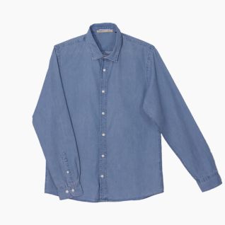 Camisa vaquera hombre azul