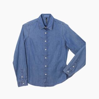 Camisa vaquera de mujer azul