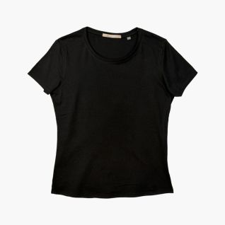 Camiseta de algodón negra de mujer | Vittorio Uniformes
