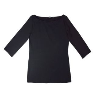Camiseta cuello barco de mujer negra |Vittorio Uniformes