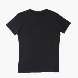 camiseta negra hombre algodon