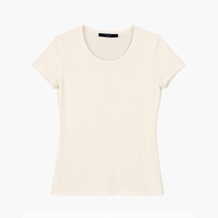 camiseta 100 algodon mujer color crudo