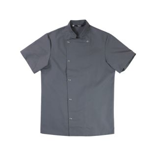 Chaqueta de cocinero gris manga corta-vittorio uniformes