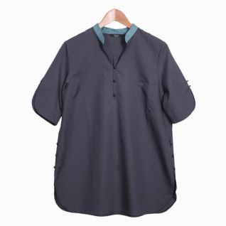 Casaca de trabajo de mujer gris para uniforme de gobernanta