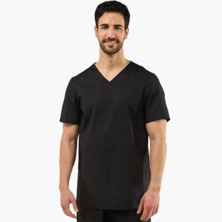 casaca negra de hombre para uniforme spa