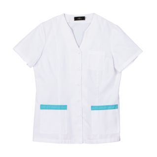 Casaca limpieza mujer para uniforme gobernanta de hotel o camarera de pisos