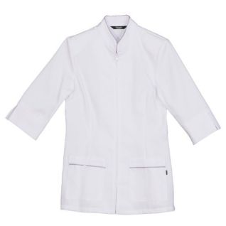 Casaca trabajo blanca de mujer para uniforme para el servicio domestico