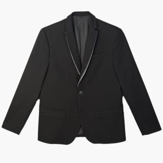Blazer negra hombre con detalles en gris