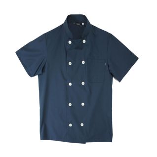 Chaqueta de cocina azul marino manga corta unisex por Vittorio Uniformes