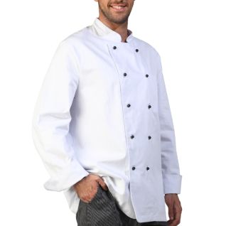 Chaqueta de cocina blanca unisex manga larga-vittorio uniformes