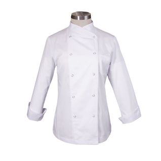 Chaqueta cocina mujer blanca manga larga-vittorio uniformes