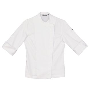 Chaqueta cocinera blanca manga tres cuartos-vittorio uniformes