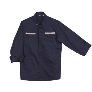 Chaqueta de chef azul manga larga-vittorio uniformes