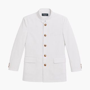 Chaquetilla camarero blanca cuello mao