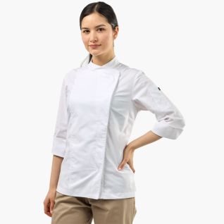 chaqueta de cocina mujer blanca