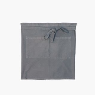 Delantal camarero corto algodon gris