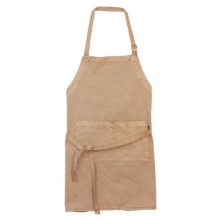 Delantal de trabajo algodón beige