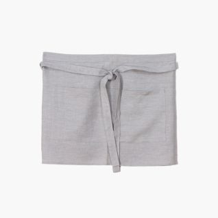 delantal lino gris