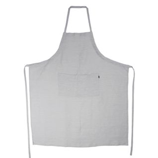 Delantal peto lino gris