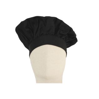 Gorro de cocinero chef negro | Vittorio Uniformes