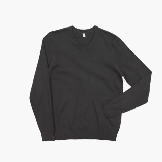 Jersey cuello pico de hombre gris marengo | Vittorio Uniformes