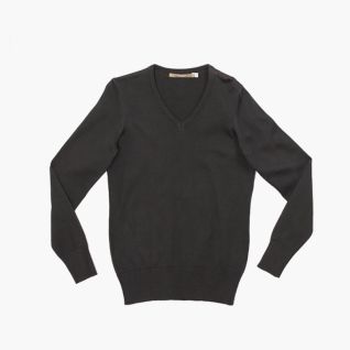 Jersey cuello pico de mujer gris marengo | Vittorio Uniformes