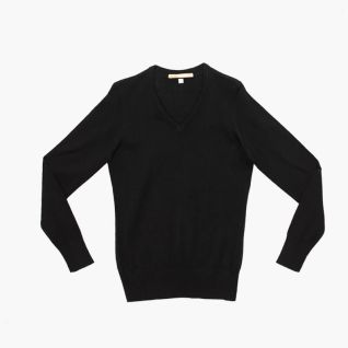 Jersey cuello pico de mujer negro | Vittorio Uniformes
