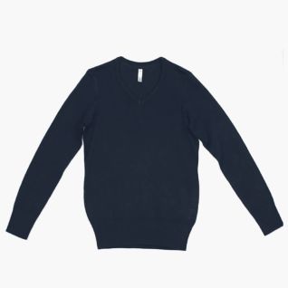 Jersey cuello pico de mujer azul marino | Vittorio Uniformes