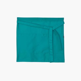 Delantal de camarero corto verde turquesa