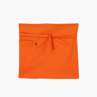 mandil camarero naranja con bolsillo lateral