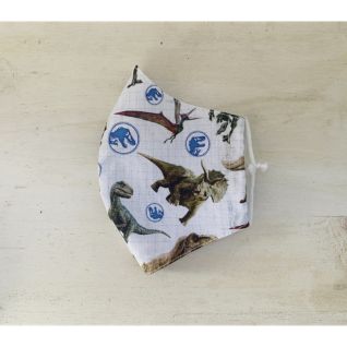 Mascarilla de tela niño de dinosaurios | Lavable y reutilizable