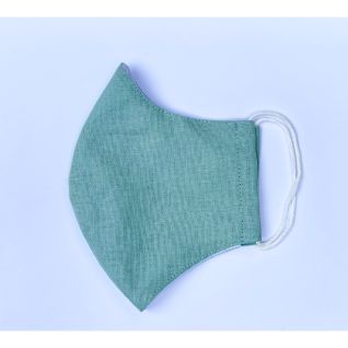 Mascarilla de tela algodón orgánico verde-Vittorio Uniformes