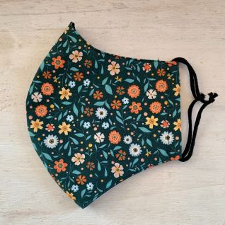 Mascarilla con filtro flores verde | Vittorio Uniformes