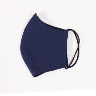 Mascarilla con filtro de algodón orgánico azul marino