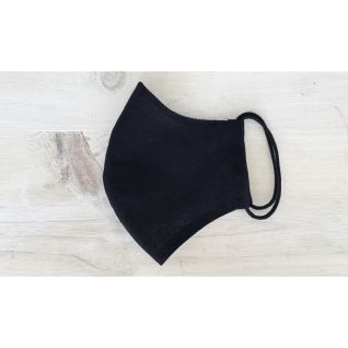 Mascarilla de tela Algodón Orgánico Negra | Vittorio Uniformes