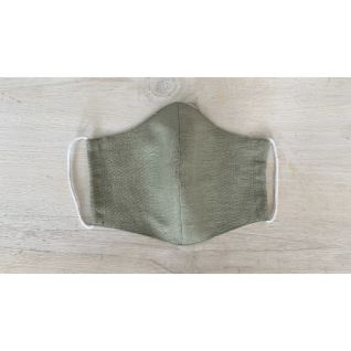 Mascarilla de tela Reutilizable verde lino| Vittorio Uniformes