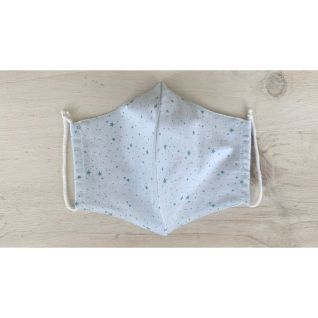 Mascarilla de Tela estampada estrellitas verdes | Vittorio Uniformes