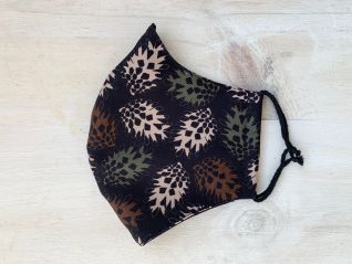 Mascarilla de tela estampada hojas de otoño | Homologada UNE 0065
